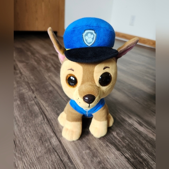 Ty Paw Patrol Chase Plush Police Stuffed Animal Dog - Picture 1 of 7
